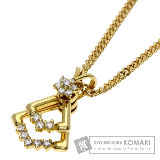 ウォルサム WALTHAM スウィング ダイヤモンド ネックレス K18イエローゴールド レディース 中古の通販は