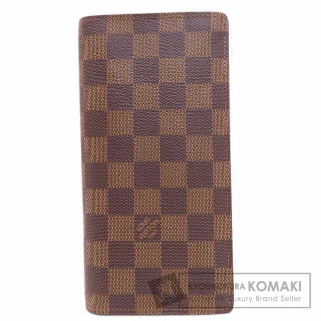 ルイヴィトン LOUIS VUITTON N60017 ポルトフォイユ・ブラザ ダミエ エベヌ 中古