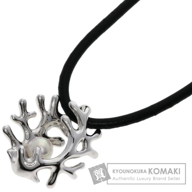 ミキモト MIKIMOTO  珊瑚 サンゴ モチーフ  ネックレス K18ホワイトゴールド レディース  中古の通販は 46,224円