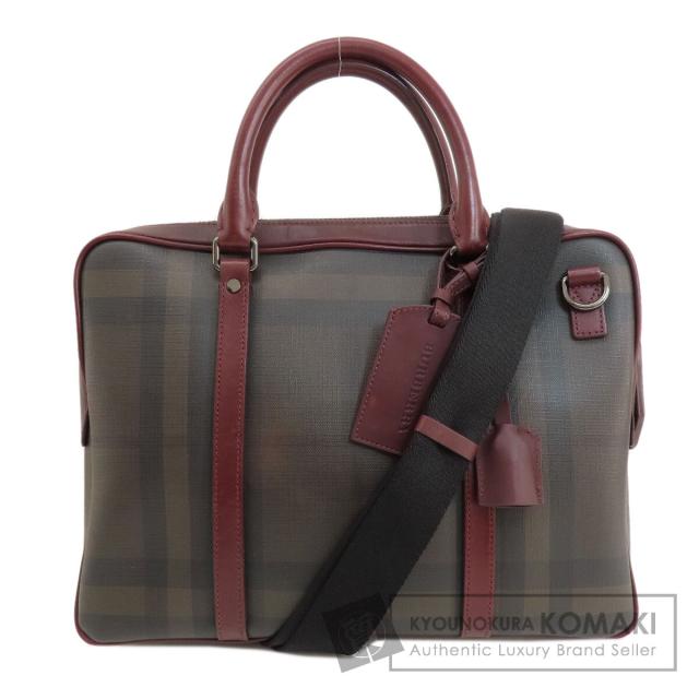 バーバリー BURBERRY  チェック柄 2WAY  ハンドバッグ PVC レディース  中古