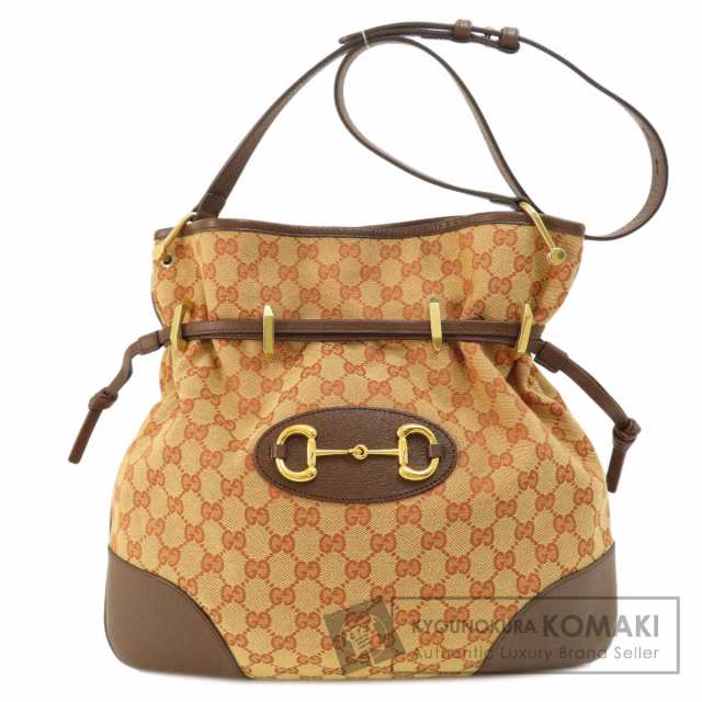 グッチ GUCCI 602089 ホーズビット GG ショルダーバッグ キャンバス レディース 中古