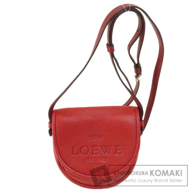 ロエベ LOEWE ロゴ型押し ミニショルダー ショルダーバッグ レザー  