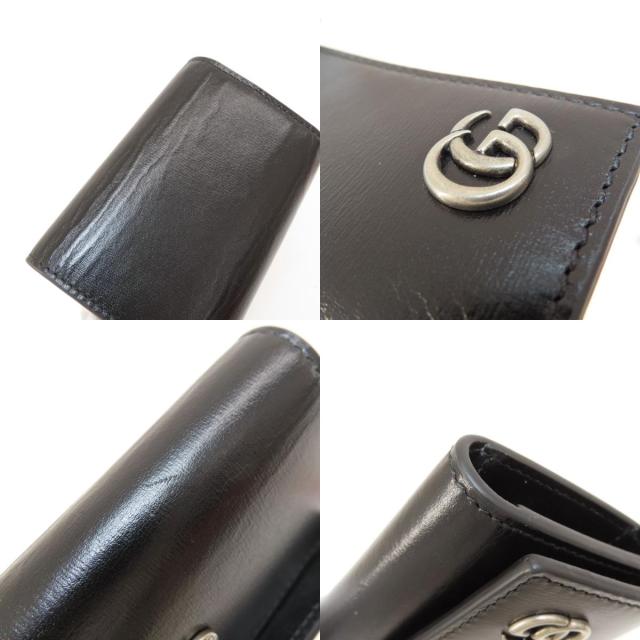 グッチ GUCCI 435305 ロゴ キーケース レザー レディース 中古