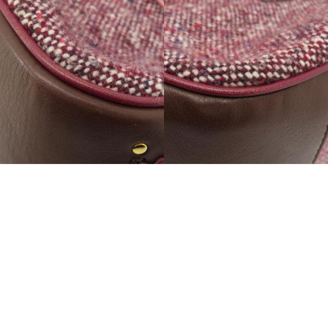 セリーヌ CELINE ロゴ金具 ツイード ハンドバッグ ツィード レディース