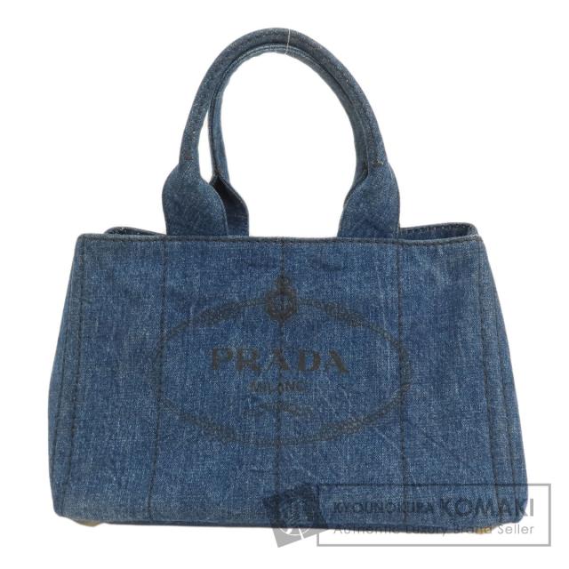 プラダ PRADA B1877B  カナパ  トートバッグ デニム レディース  中古