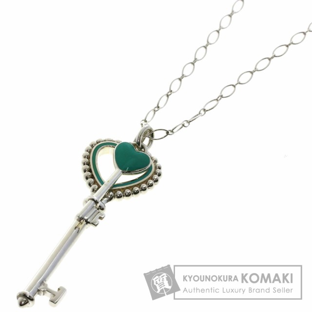 ティファニー TIFFANY&Co. ハートキー エナメル ネックレス シルバー レディース 中古