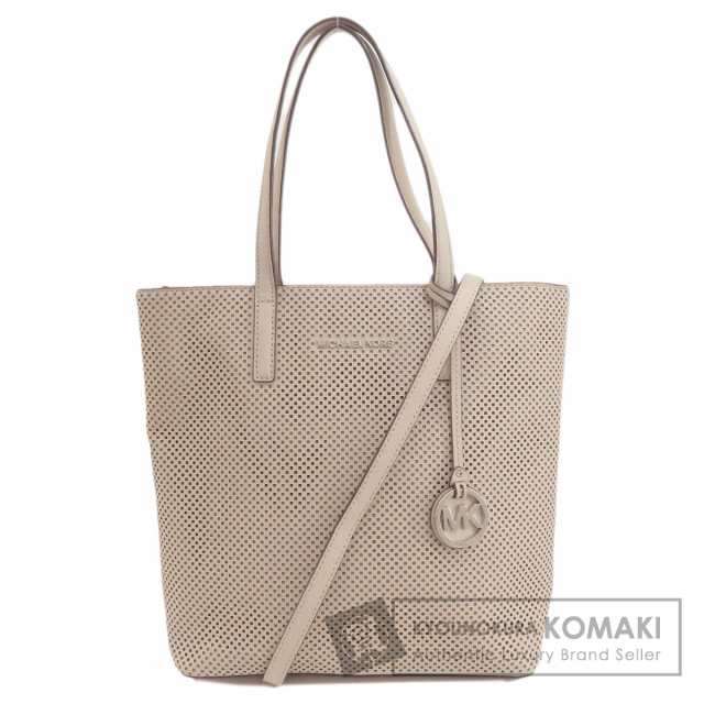 マイケルコース Michael Kors パンチング 2WAY トートバッグ レザー レディース 中古