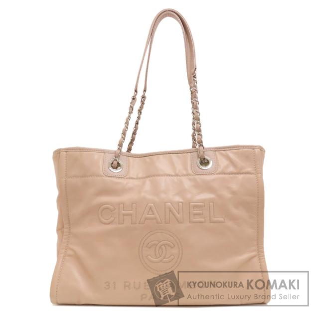 シャネル CHANEL  ドーヴィルMM シルバー金具  トートバッグ カーフ レディース  中古の通販は 526,850円