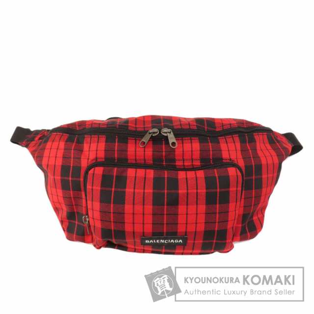 バレンシアガ BALENCIAGA 644074  チェック柄  ボディバッグ ナイロン素材 レディース  中古の通販は 78,740円