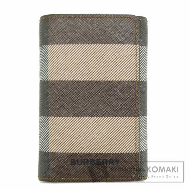 バーバリー BURBERRY ロゴ キーケース PVC レディース 中古