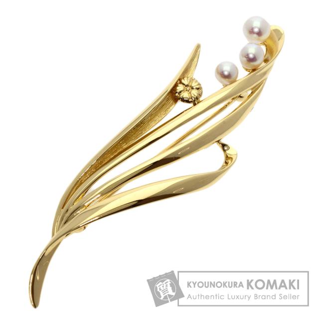 ミキモト MIKIMOTO フラワーモチーフ パール 真珠 ブローチ