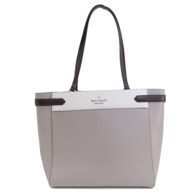 ケイトスペード kate spade ロゴ金具 バイカラー トートバッグ PVC レディース 中古_1