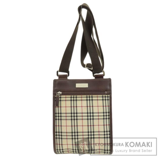 バーバリー BURBERRY  ノバチェック  ショルダーバッグ キャンバス レディース  中古