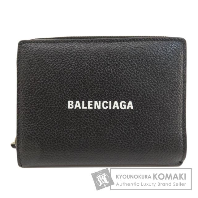 バレンシアガ BALENCIAGA 650879  ロゴ  二つ折り財布（小銭入れあり） レザー レディース  中古の通販は 49,750円