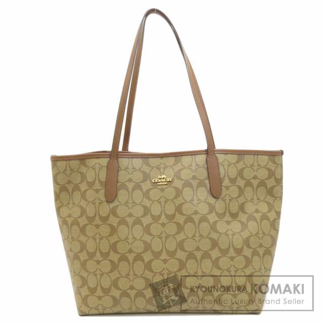 コーチ COACH 5696 シグネチャー トートバッグ PVC レディース 中古の通販は