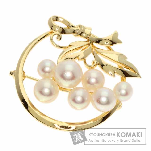 ミキモト MIKIMOTO アコヤパール 真珠 ブローチ K14イエローゴールド レディース 中古