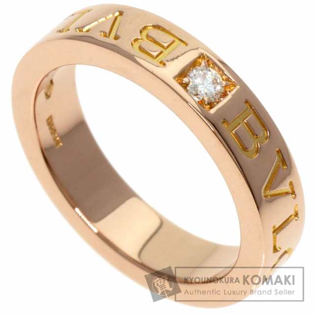 ブルガリ BVLGARI ダブルロゴ 1P ダイヤモンド リング・指輪 K18