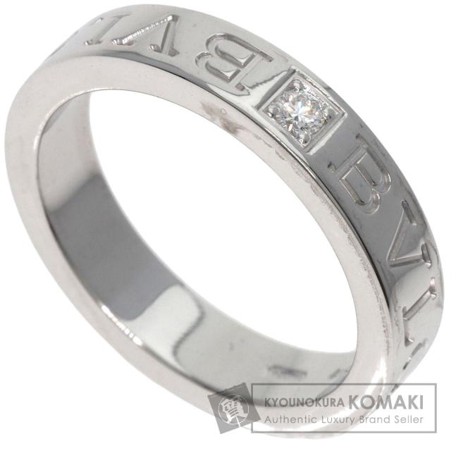ブルガリ BVLGARI ダブルロゴ 1P ダイヤモンド リング・指輪 K18 