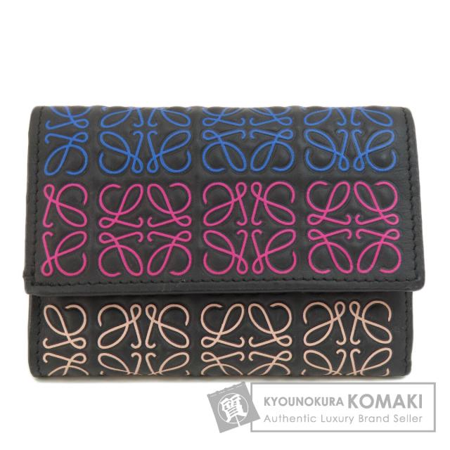 ロエベ LOEWE  アナグラム  二つ折り財布（小銭入れあり） カーフ レディース  中古 45,350円