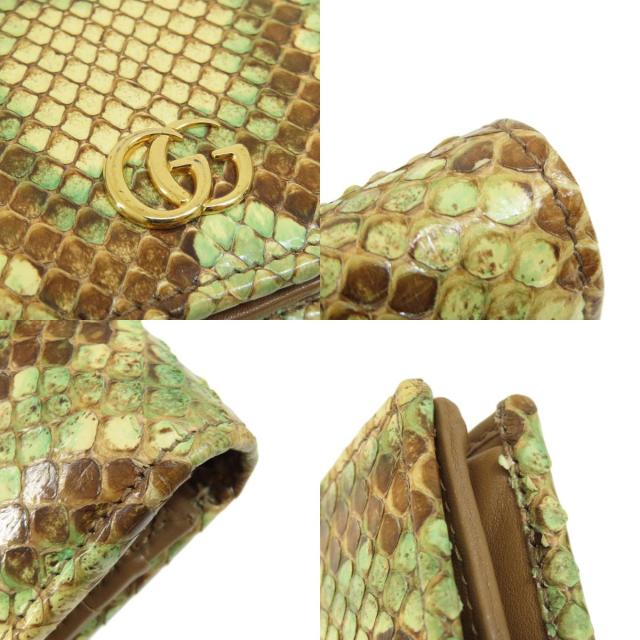グッチ GUCCI 456126 パイソン ロゴ金具 コンパクトサイフ 二つ折り財布（小銭入れあり） 中古_8