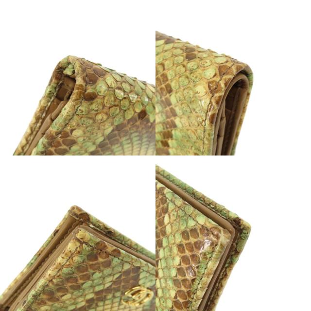 グッチ GUCCI 456126 パイソン ロゴ金具 コンパクトサイフ 二つ折り財布（小銭入れあり） 中古_9