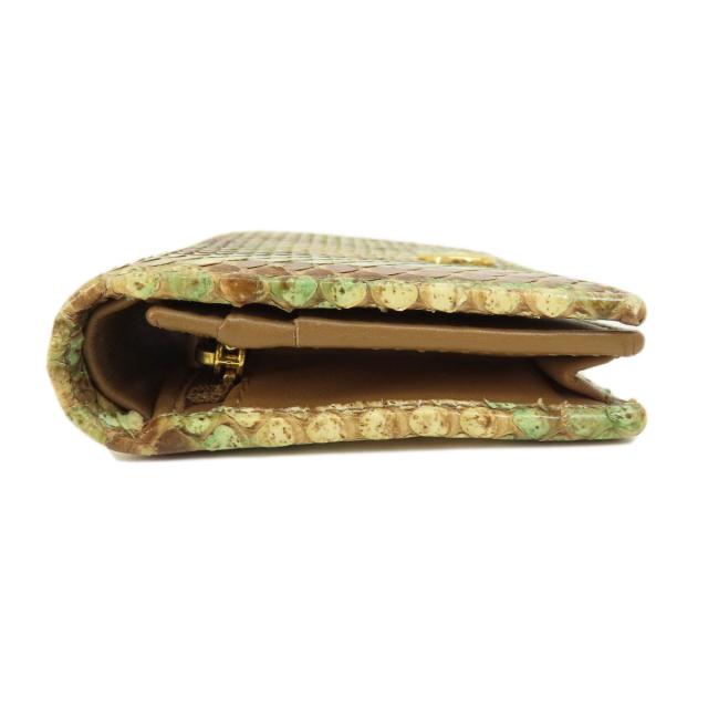 グッチ GUCCI 456126 パイソン ロゴ金具 コンパクトサイフ 二つ折り財布（小銭入れあり） 中古_3