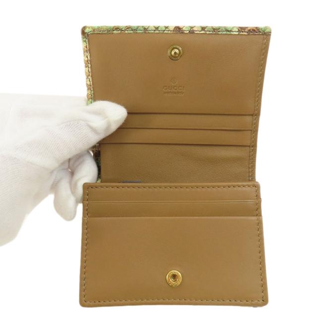 グッチ GUCCI 456126 パイソン ロゴ金具 コンパクトサイフ 二つ折り財布（小銭入れあり） 中古_4