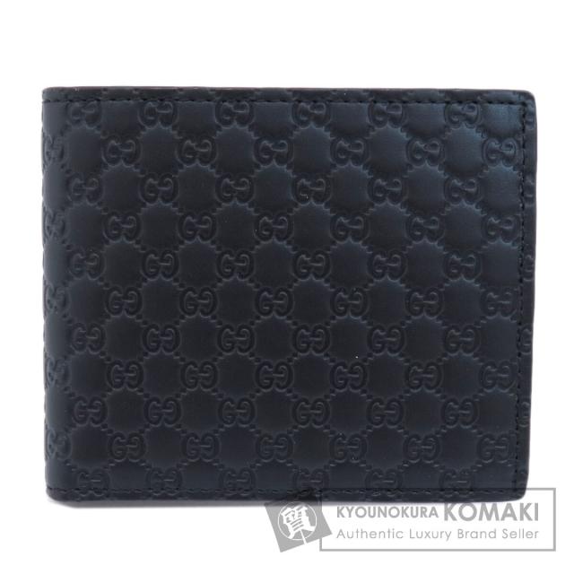 グッチ GUCCI 544472 マイクログッチシマ アウトレット 二つ折り財布（小銭入れあり） 中古