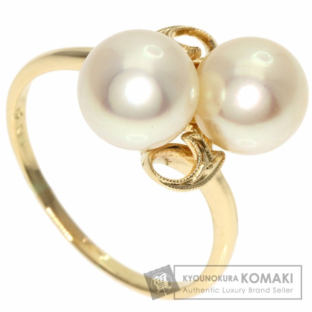 ミキモト MIKIMOTO パール 真珠 リング・指輪 K14イエローゴールド レディース 中古