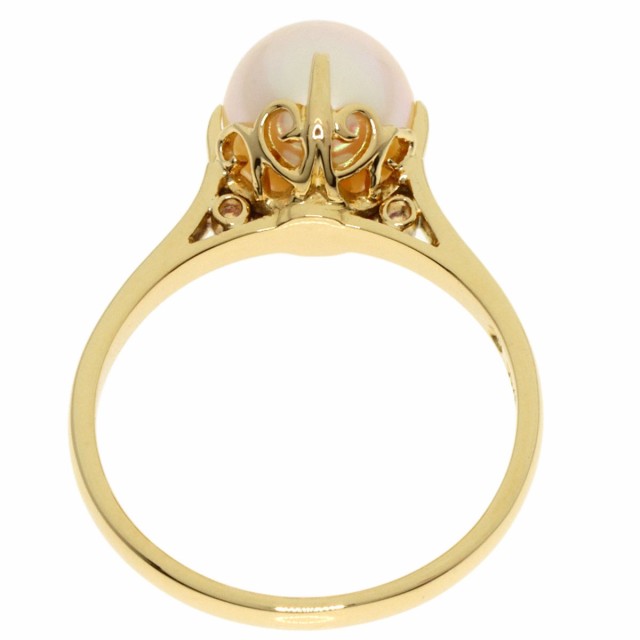 ミキモト MIKIMOTO パール 真珠 リング・指輪 K18イエロー ミキモト MIKIMOTO パール 真珠 リング・指輪 K18イエロー
