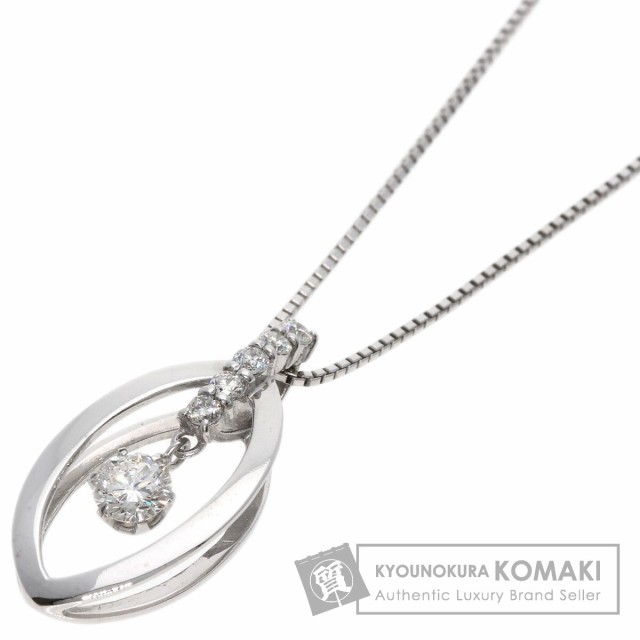 セレクトジュエリー SELECT JEWELRY ダイヤモンド ネックレス K18ホワイトゴールド 中古