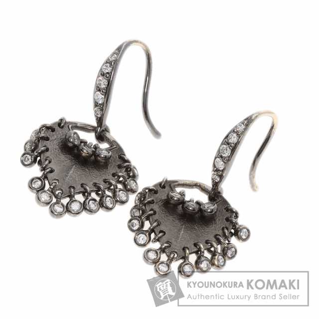 セレクトジュエリー SELECT JEWELRY ダイヤモンド 周生生 ピアス K18ホワイトゴールド 中古