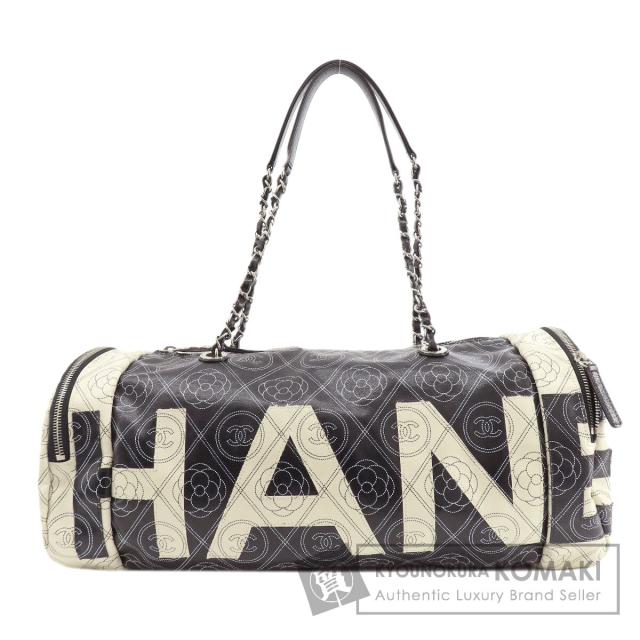 シャネル CHANEL  ココマーク カメリア 2WAY シルバー金具  ボストンバッグ 中古
