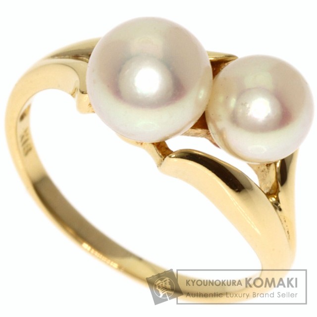 ミキモト MIKIMOTO アコヤパール 真珠 リング・指輪 K18イエローゴールド レディース 中古