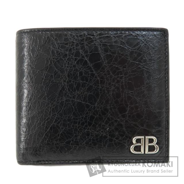 バレンシアガ BALENCIAGA 779971 BB 二つ折り財布（小銭入れあり） レザー レディース 中古