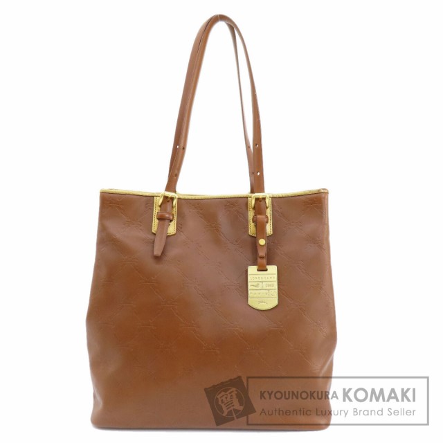 ロンシャン Longchamp 総柄 トートバッグ レザー レディース 中古