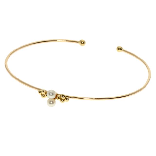 ミキモト MIKIMOTO  ベビーパール 真珠 バングル  ブレスレット K18イエローゴールド 中古の通販は