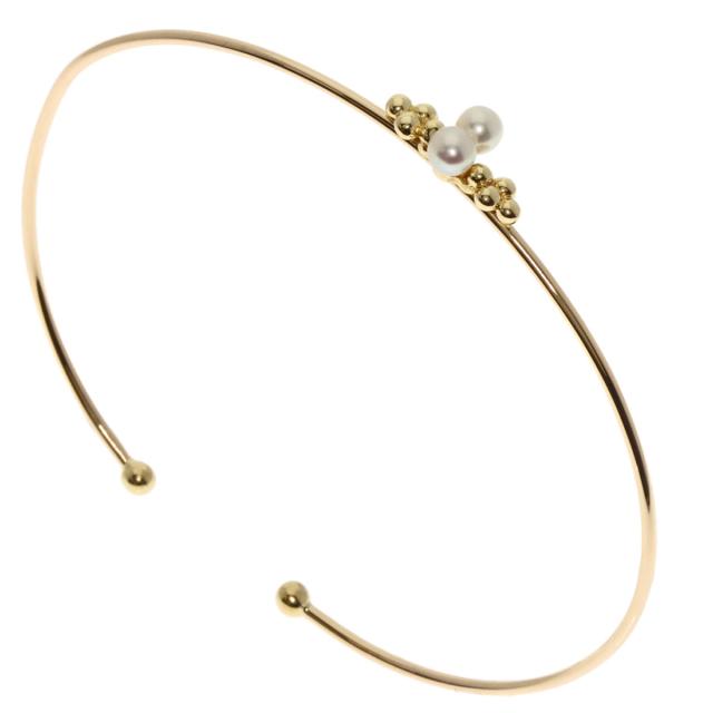 ミキモト MIKIMOTO  ベビーパール 真珠 バングル  ブレスレット K18イエローゴールド 中古の通販は