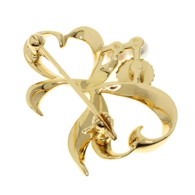 ミキモト MIKIMOTO ベビーパール 真珠 リボン フラワー ブローチ