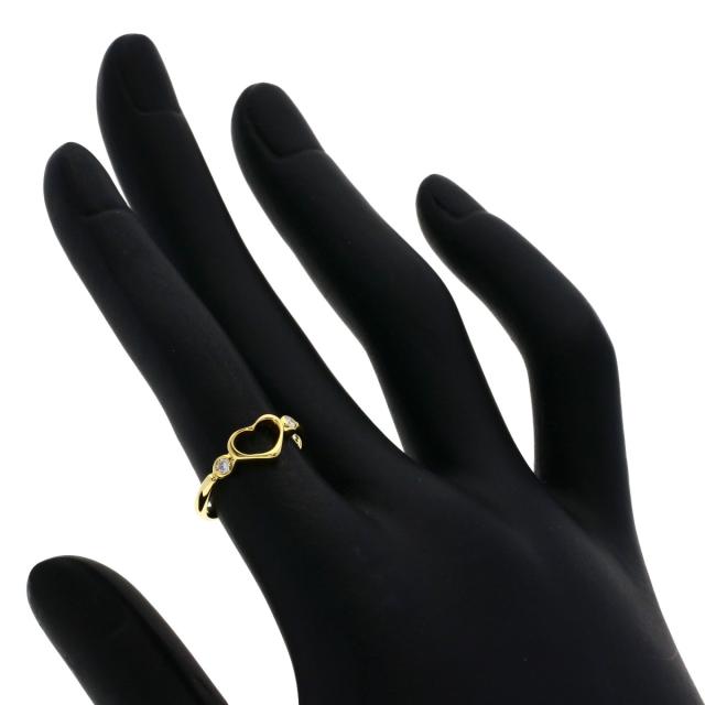 ティファニー TIFFANY&Co.  オープンハート 2P ダイヤモンド  リング・指輪 中古の通販は