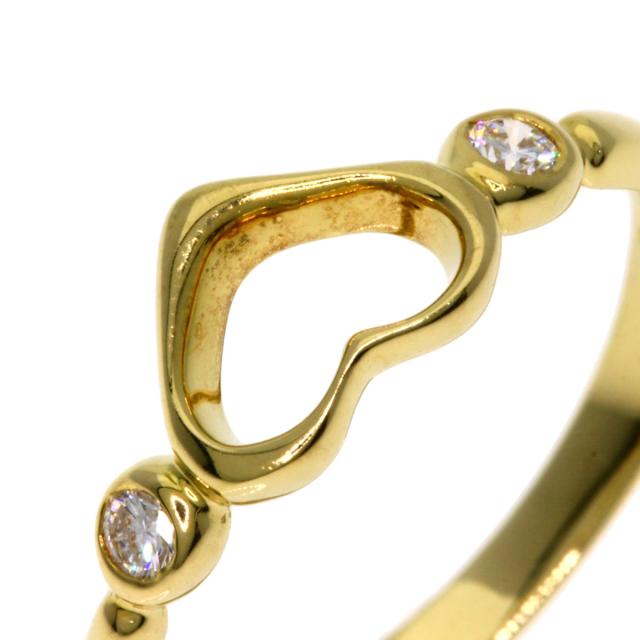 ティファニー TIFFANY&Co.  オープンハート 2P ダイヤモンド  リング・指輪 中古の通販は