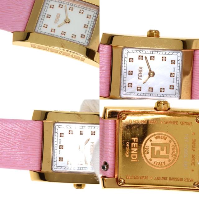 FENDI フェンディ 7000L 12Pダイヤ クォーツ シェル 腕時計 FENDI