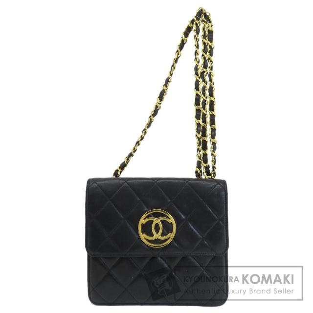 シャネル CHANEL  ココマーク マトラッセ ゴールド金具  ショルダーバッグ ラムスキン 中古