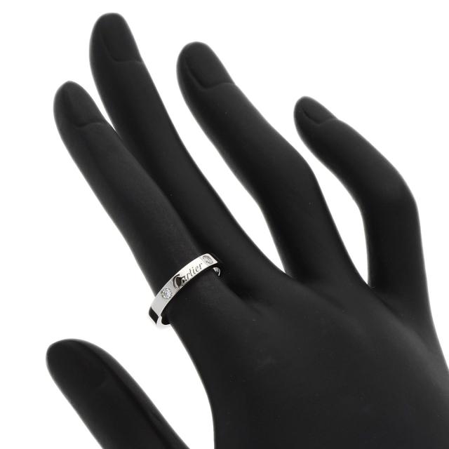 カルティエ CARTIER エングレーブド 2P ダイヤモンド #50 リング