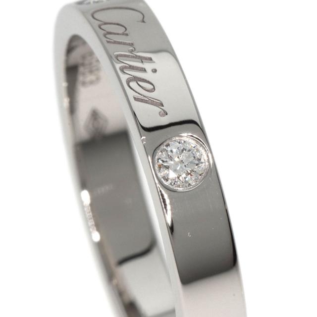 Cartier カルティエ エングレーブド リング PT950 プラチナ カルティエ CARTIER エングレーブド 2P ダイヤモンド #50 リング