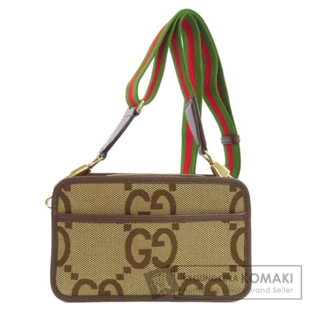 グッチ GUCCI 696075  ジャンボGG ミニバッグ  ショルダーバッグ キャンバス レディース  中古