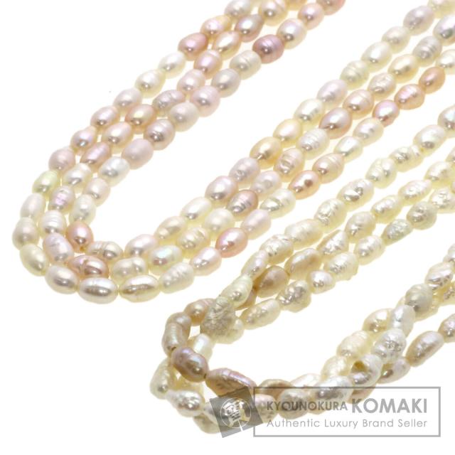 セレクトジュエリー SELECT JEWELRY 淡水パール 真珠 2本セット ネックレス シルバー 中古 ネックレス