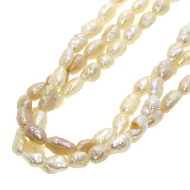 セレクトジュエリー SELECT JEWELRY 淡水パール 真珠 2本セット ネックレス シルバー 中古 ネックレス