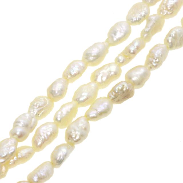 セレクトジュエリー SELECT JEWELRY 淡水パール 真珠 2本セット ネックレス シルバー 中古 ネックレス