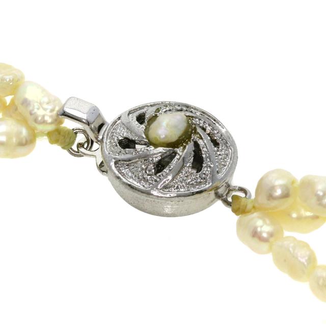 セレクトジュエリー SELECT JEWELRY 淡水パール 真珠 2本セット ネックレス シルバー 中古 ネックレス